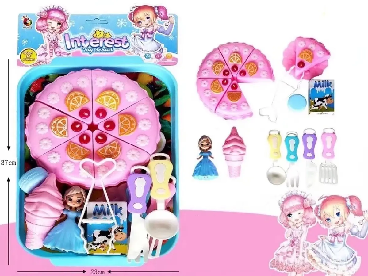 Cake party set on a blister card, 37 cm
