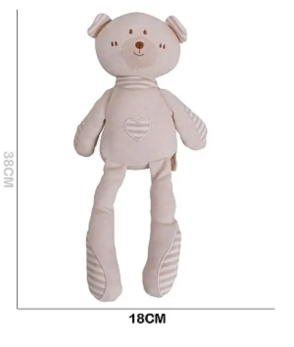 Soft teddy bear in organic cotton, 38 cm