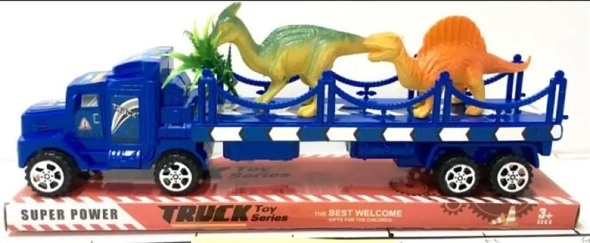 Transporter loaded with dinosaurs