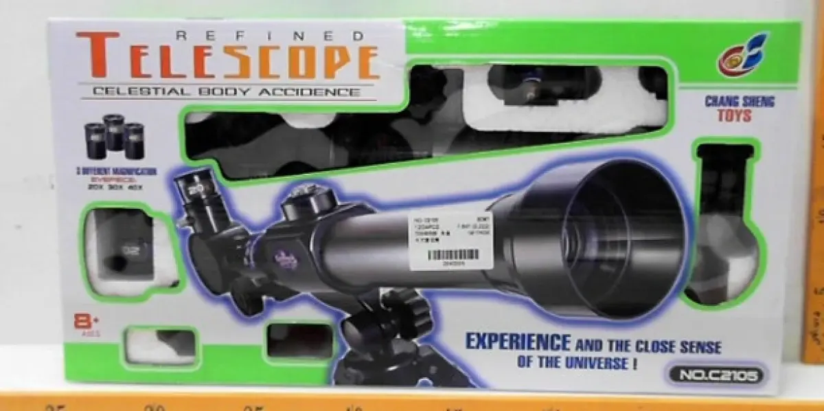 Astronomical telescope with tripod, boxed