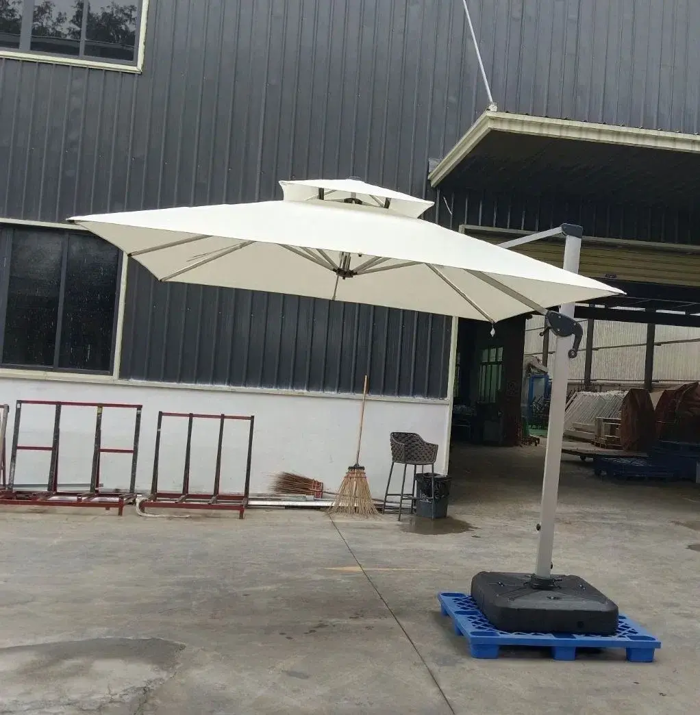 Cantilever Garden Parasol with Rotating Base