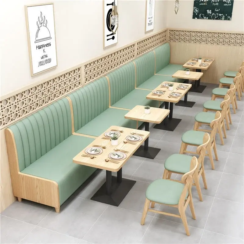 Booth Seating, Mint Green Leather
