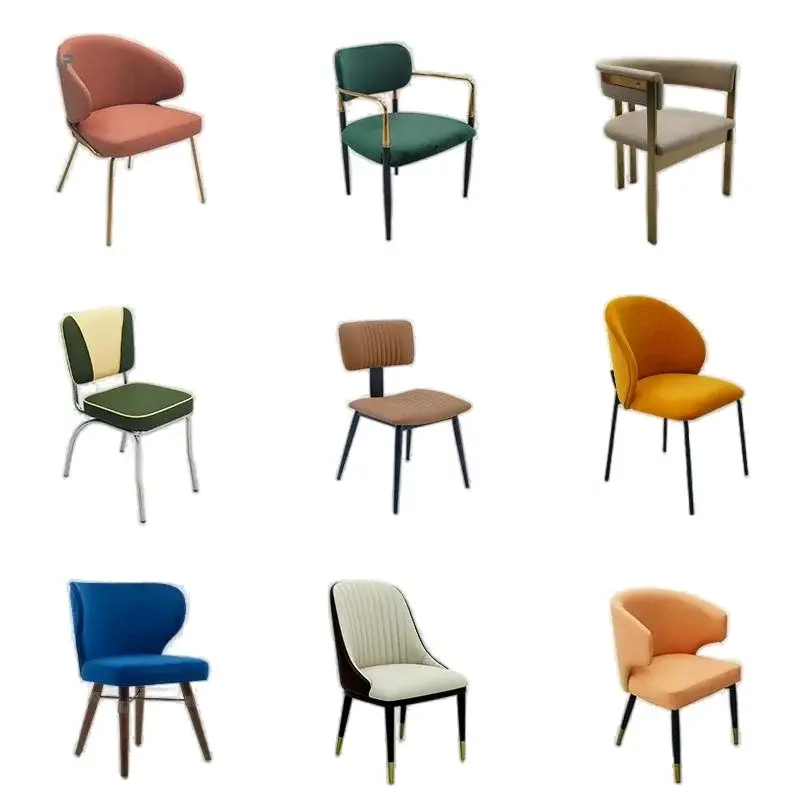 Silla de comedor con estructura metálica, piel