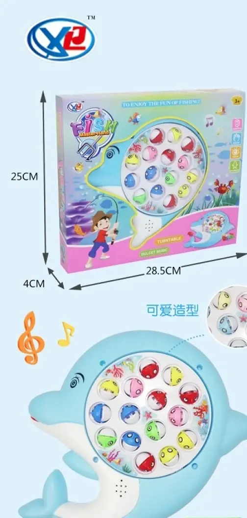 Electric fishing game, dolphin, 28.5 cm
