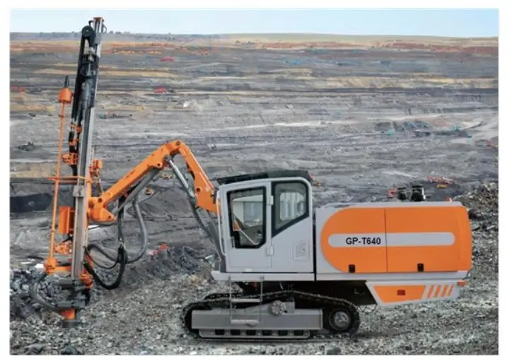 Top-Hammer Drilling Rig with Onboard Compressor, 64 to 115 mm