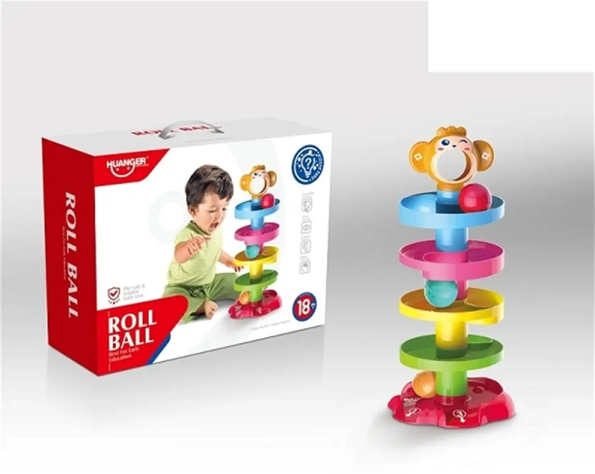 Roll ball tower with balls