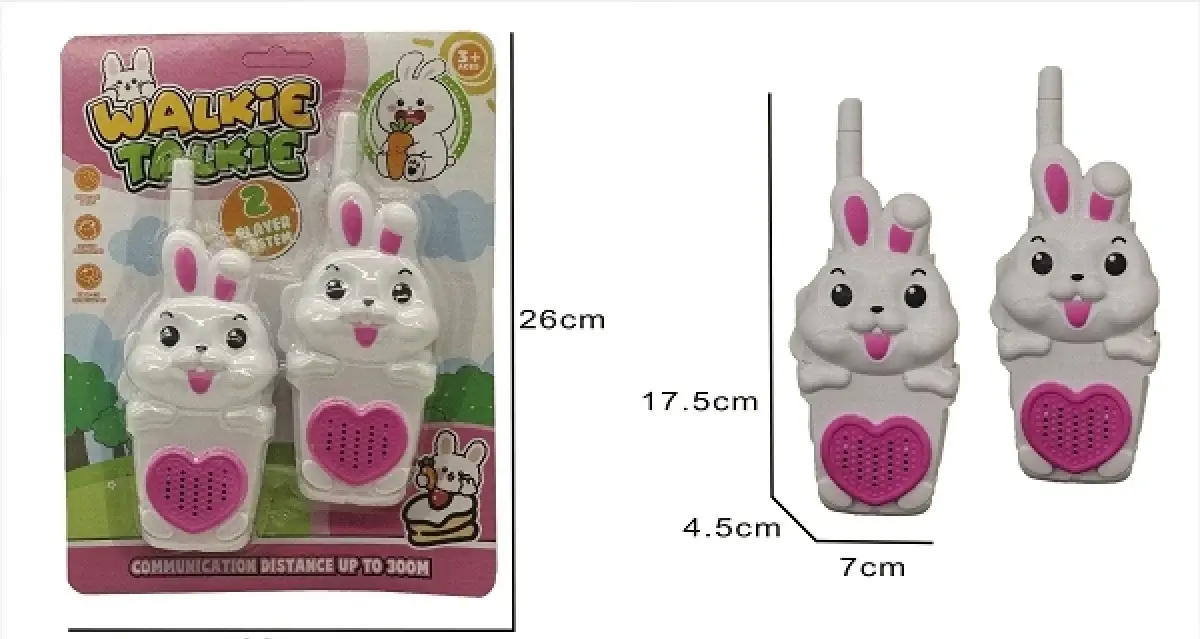 Rabbit walkie talkies, pair, 300 m range