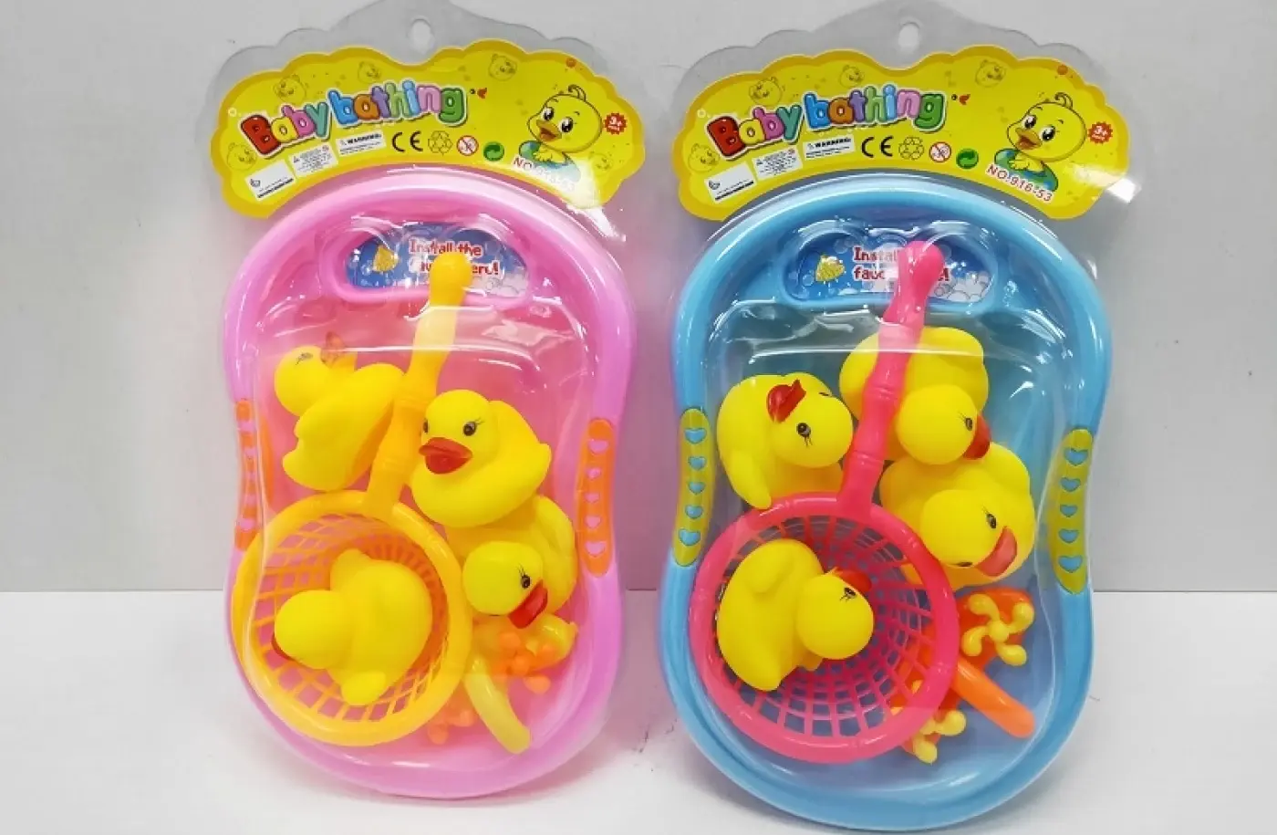Coffret de canards de bain sur plateau, deux coloris