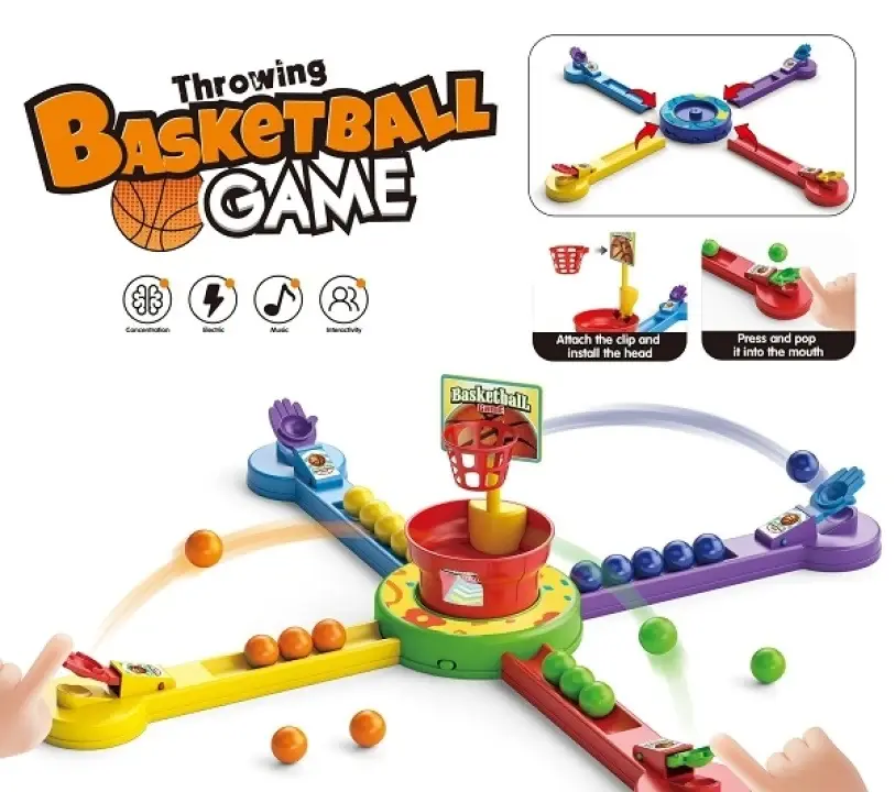 Basketball throwing table game, electric