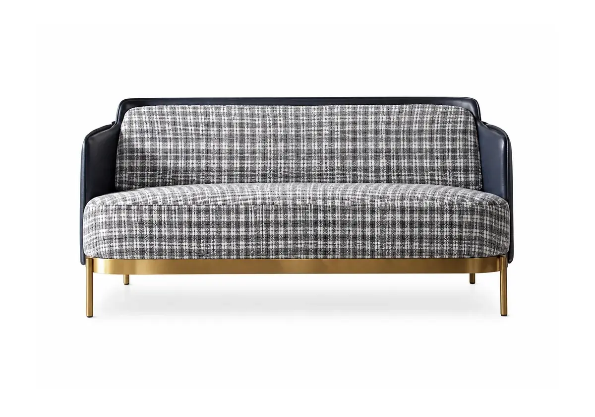 Banded Shell Sofa, Gold-Plated Base