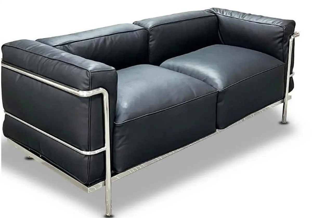 Tubular Frame Two-Seat Sofa