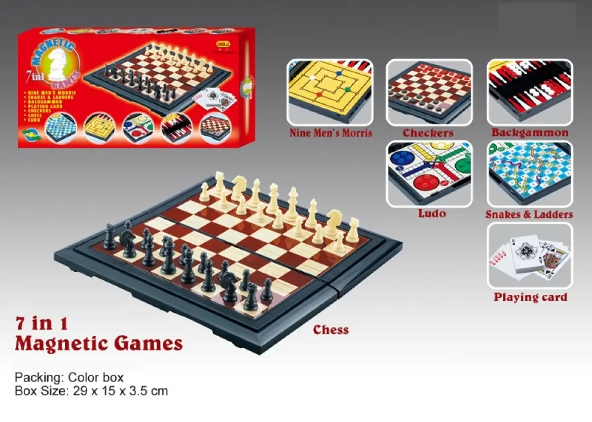 Magnetic travel games, 7 in 1