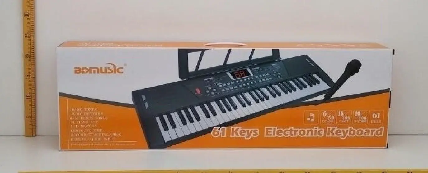 Electronic keyboard, 61 keys, twin speakers
