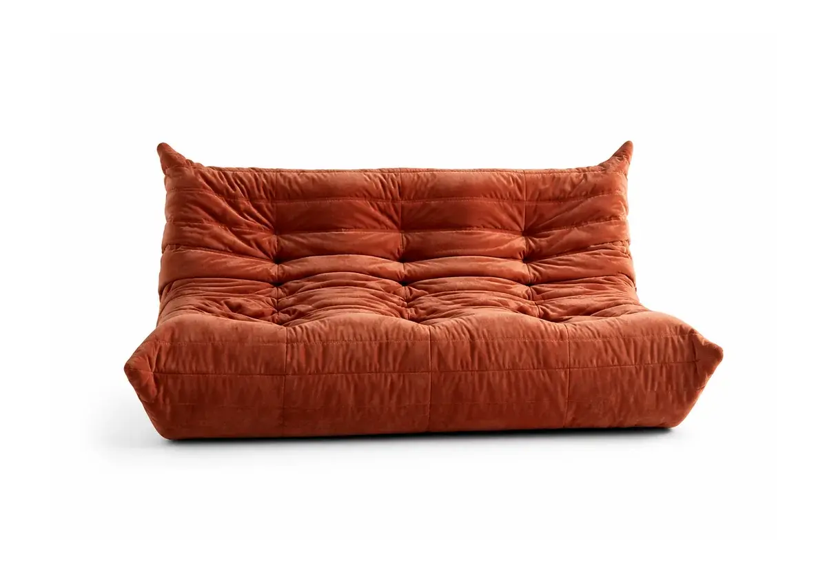 Frameless Quilted Three-Seat Sofa