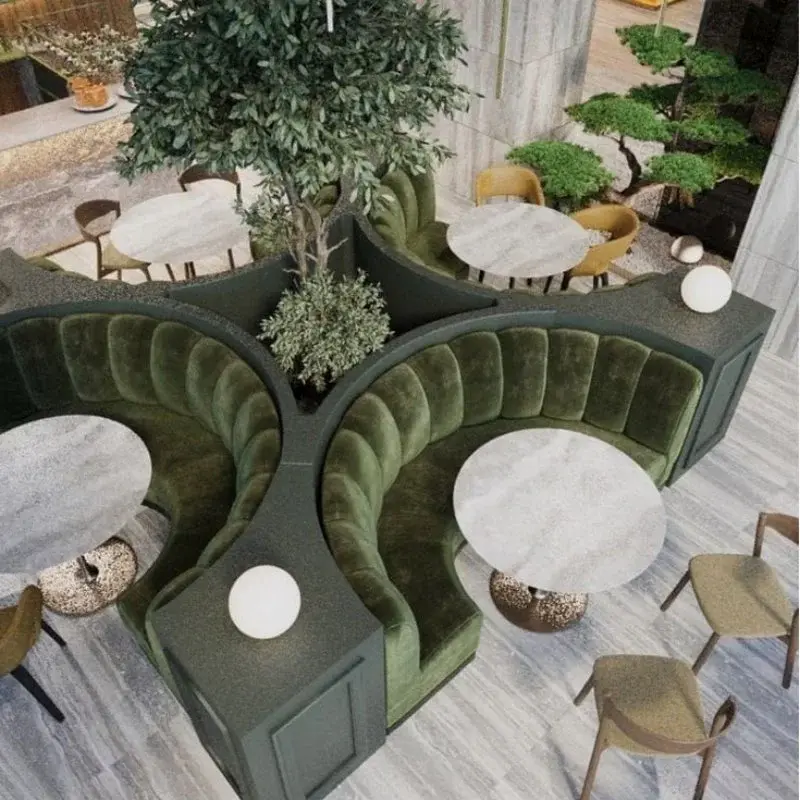 Curved Back Booth Seating, per Metre