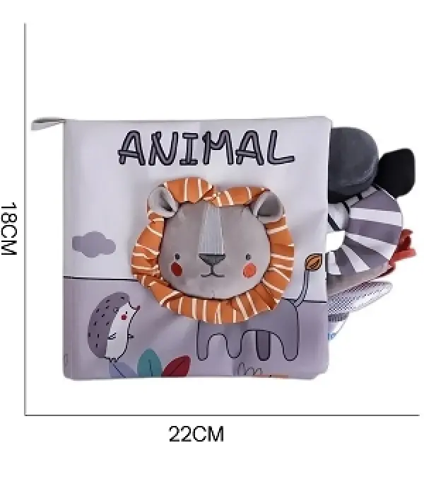 Animal tails cloth book, 22 cm