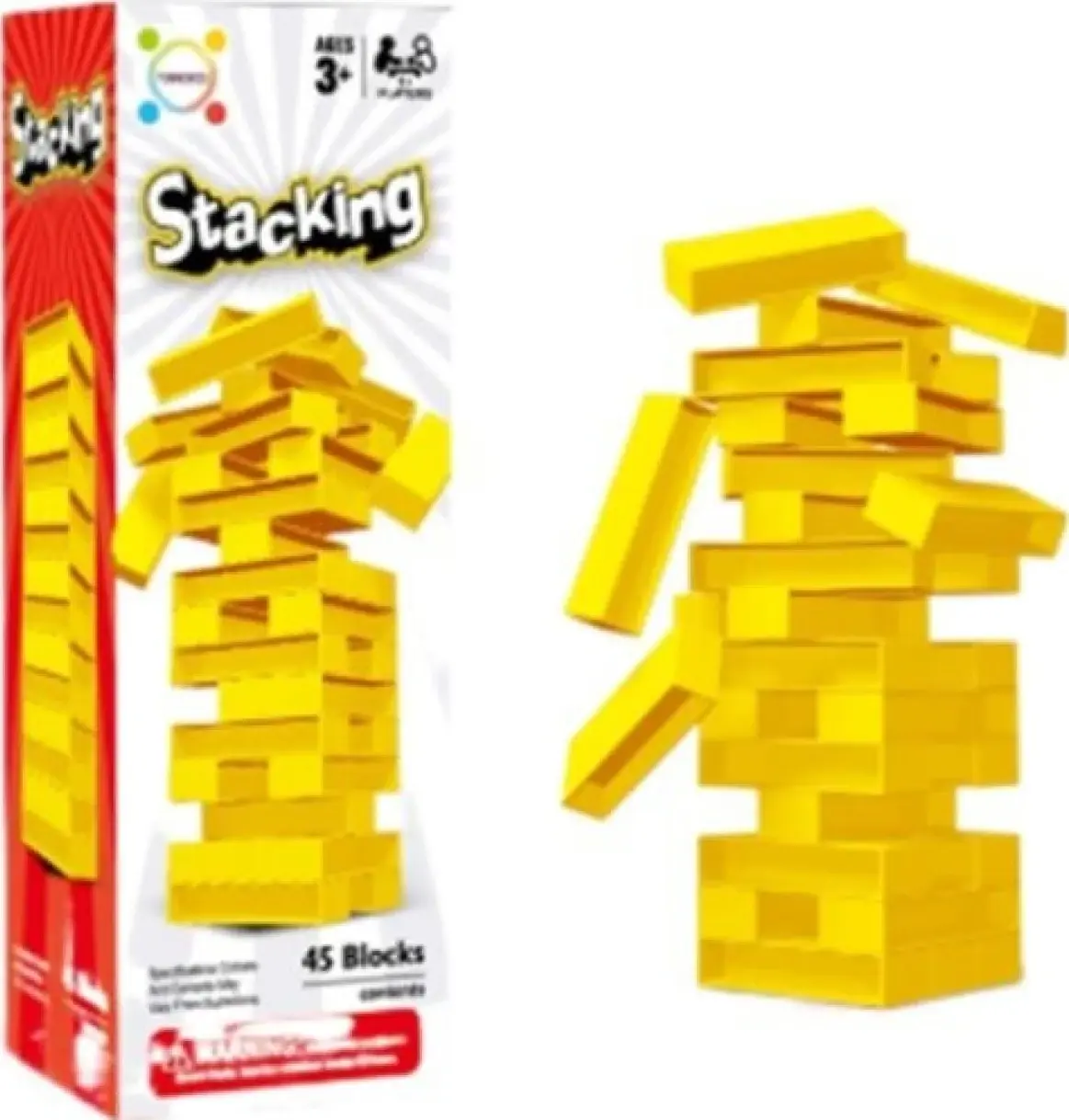 Stacking tower, 45 blocks