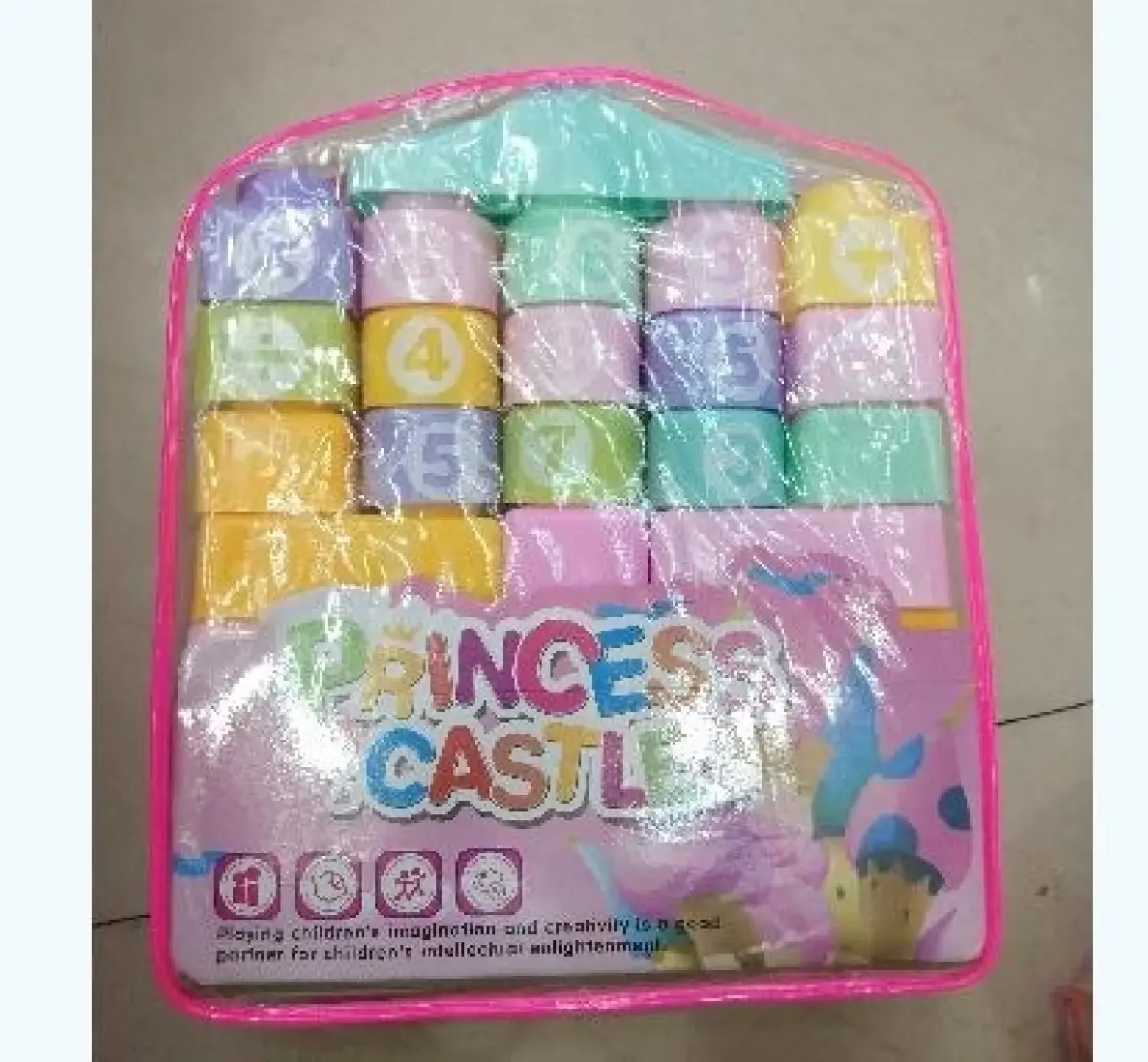 Blocs château de princesse en sac zippé