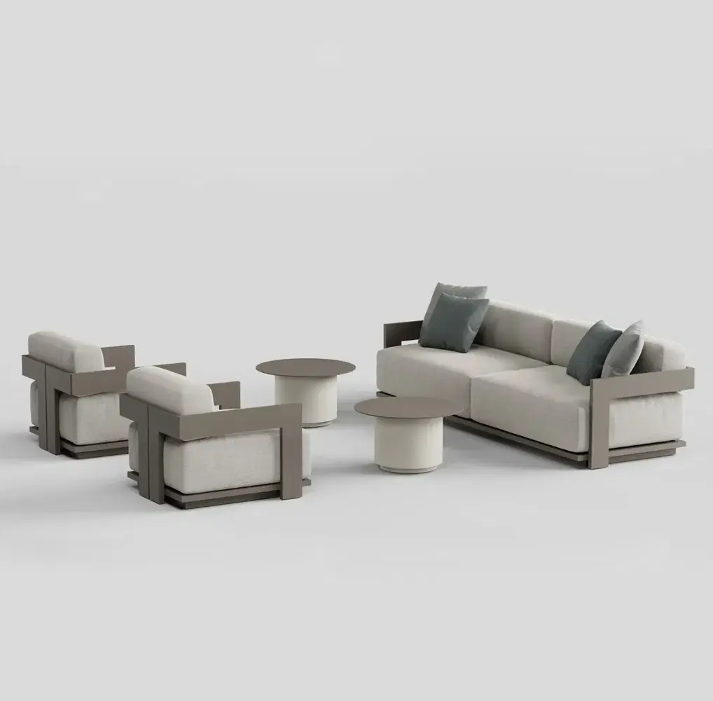 Powder Coated Aluminium Patio Sofa Set