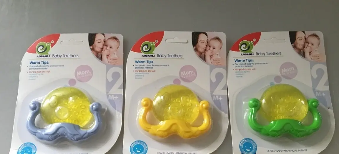 Mordedor de agua pulpo, tres colores